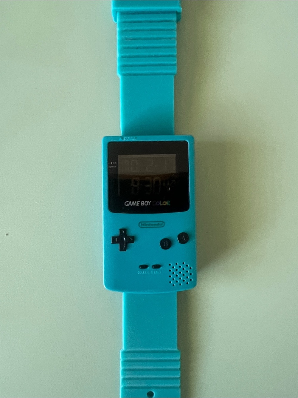 Nintendo Game Boy Color Inspired Digital Wristwatch - Turquoise needs battery
